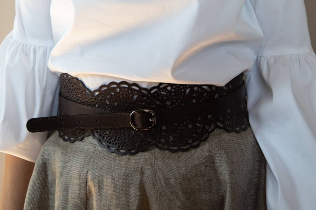 Brown Wide Leather Belt, Womens Belt, Dress Belt, Brown Waist Belt