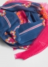 Fuchsia and Blue Sampot Light Cashmere Stole