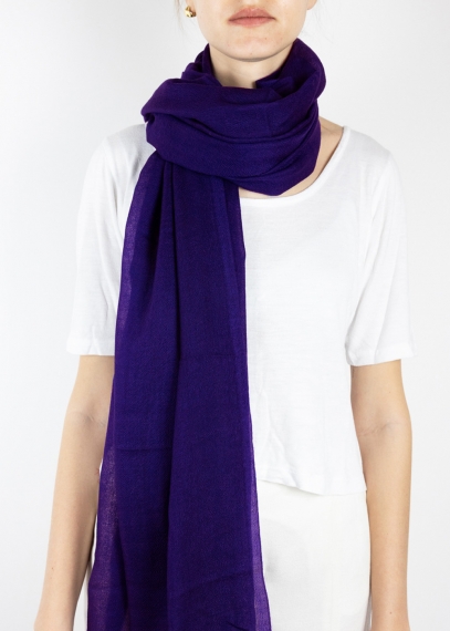 Stola in cashmere light viola scuro