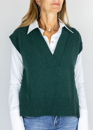 Spruce Cashmere Vest