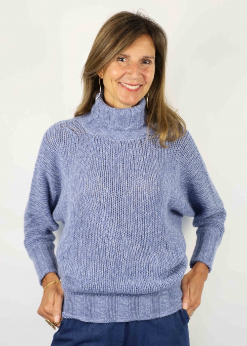 Jeans High Neck Mariaelena Mouliné Sweater