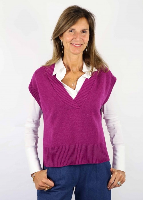 Cashmere vest - V neck