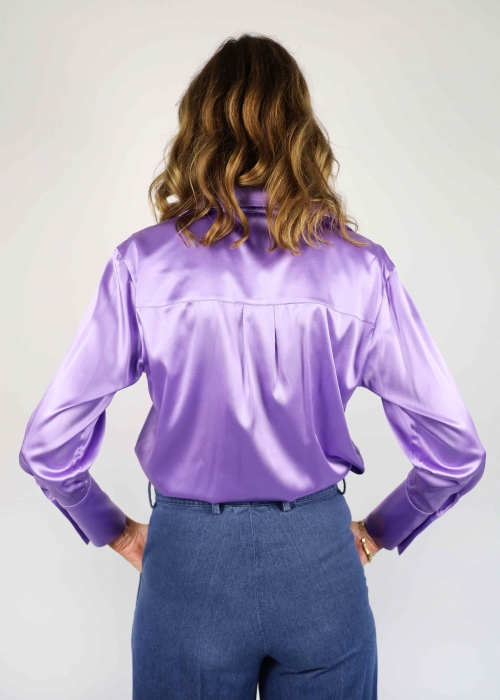 Lilac Silk Angelica Shirt