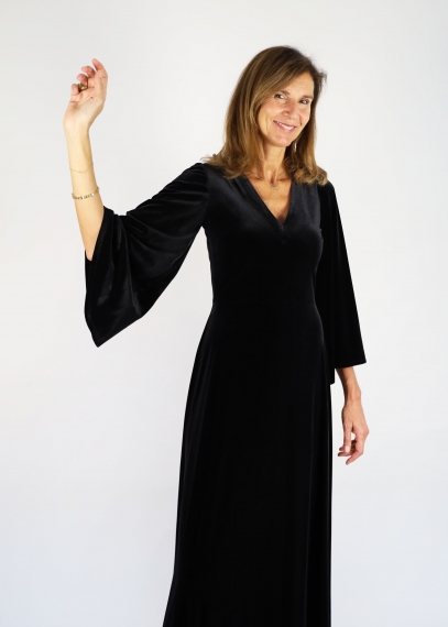 Black Velvet Saint Tropez Dress