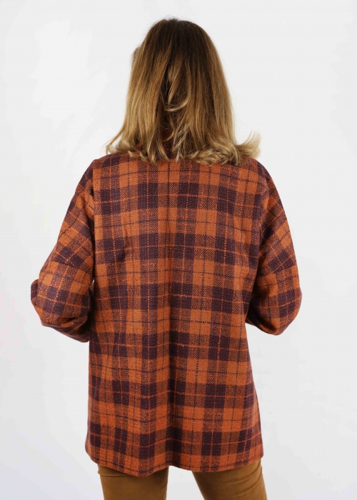 Rust Checked Lucrezia Coat