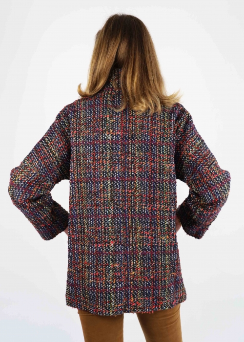 Blue and Rust Tweed New Eggy Coat