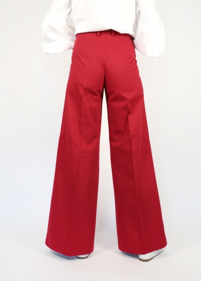 Cherry Cotton Twill Michela Trousers