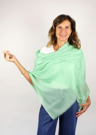 Stola in Cashmere light Verde Chiaro