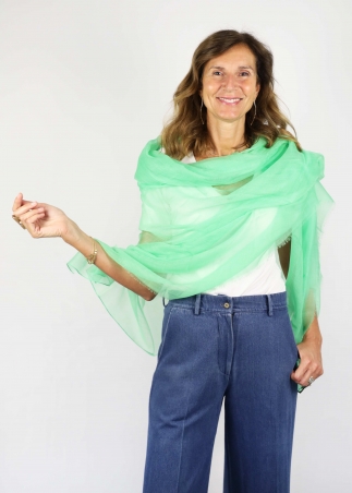 Bright Green Ultralight Cashmere Stole