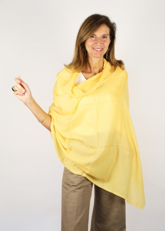 Stola in cashmere Giallo Brillante