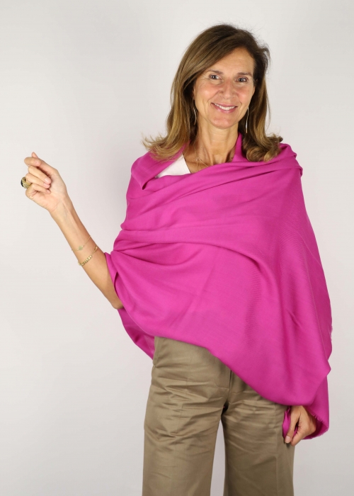 Cold Fuxia Cashmere Stole