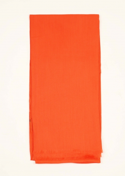 Bright Orange Cashmere Stole