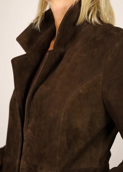 Brown Suede Duster Coat