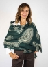 Green and Off White Cashmere Stole