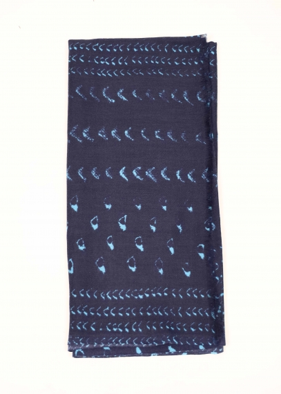 Blue and Light Blue Cashmere Stole