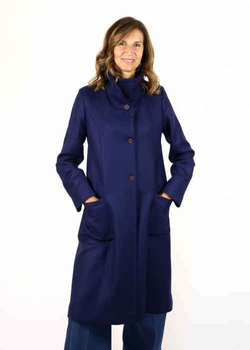 Cappotto Lungo Zoe Anni 70 Blu