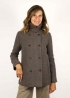 Brown And Beige Ruth Wool Short Coat