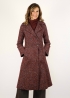 Bordeaux Herringbone 70's Coat