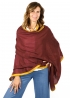 Stola in cashmere Bordeaux con Fettuccia Zafferano