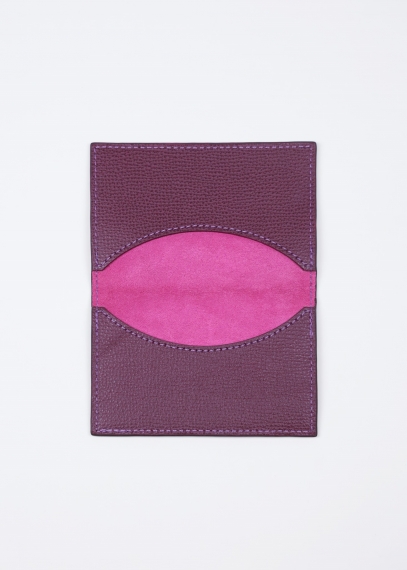 Small leather Card holder with book closure