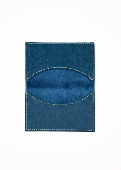 Small leather Card holder with book closure