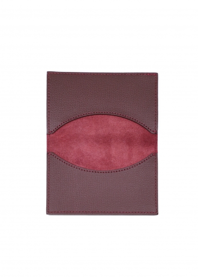 Small leather Card holder with book closure