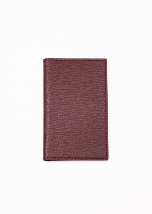 Small leather Card holder with book closure