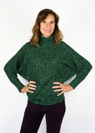 High Neck Mariaelena Mouliné Sweater