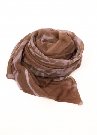 BROWN LIGHT PINK CASHMERE STOLE