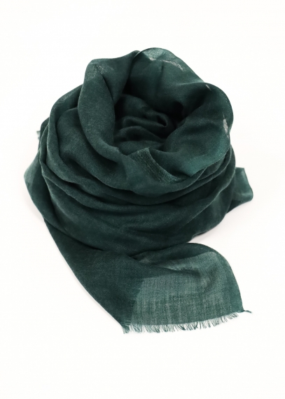 LIGHT BOTTLE GREEN CASHMERE STOLE