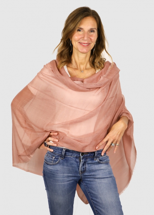 LIGHT PINK CASHMERE STOLE