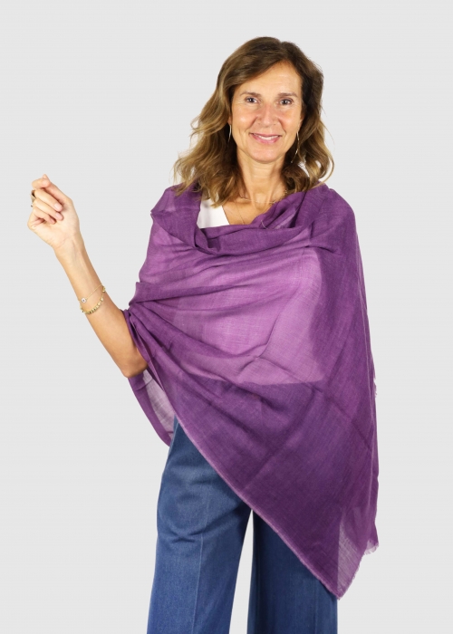 Stola in cashmere leggero Viola Spento