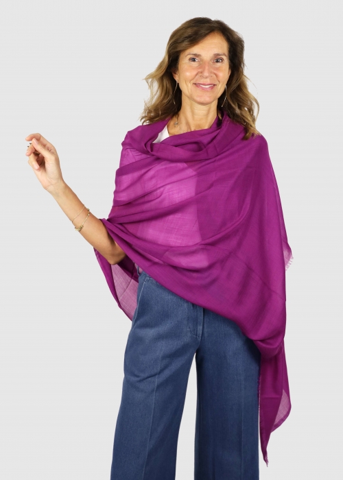 Dark cyclamen Light Cashmere Stole