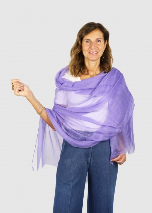 Stola in cashmere voile ultralight Violetta